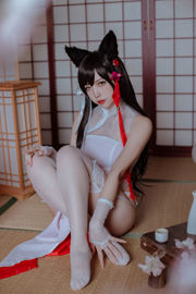 [Cosplay寫真] 人氣Coser二佐Nisa - 犬之眷之碧藍愛宕 旗袍