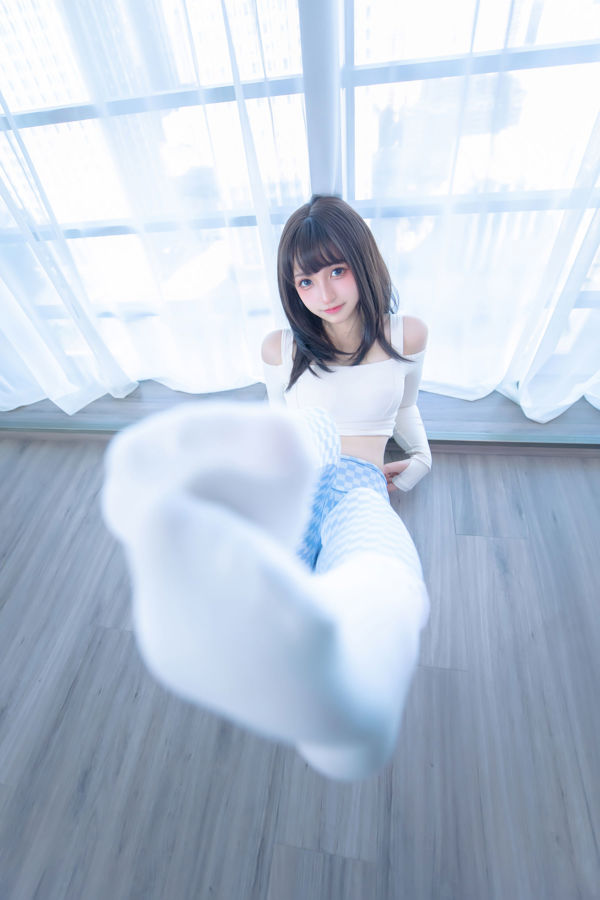 [Bien-être COS] Lolita Sakura Ban Mayu - Grille bleue et blanche
