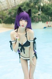 [Net Red COSER Photo] Ragazza pura altri cinque fantasmi - costume da bagno gatto nero